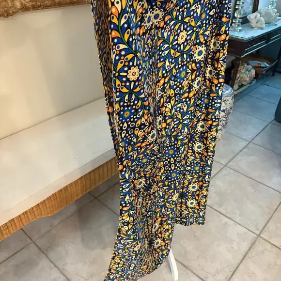 La DoubleJ Silk Kimono Caftan Dress Made In Italy With Mantero Dress - Picture 13 of 15